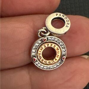 Pandora Silver and Gold Love Charm
